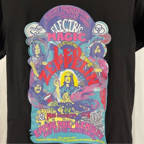 For Love Bell Large Led Zeppelin Electric Magic Retro Graphic Tee Shirt Baby Tee - Picture 3 of 7
